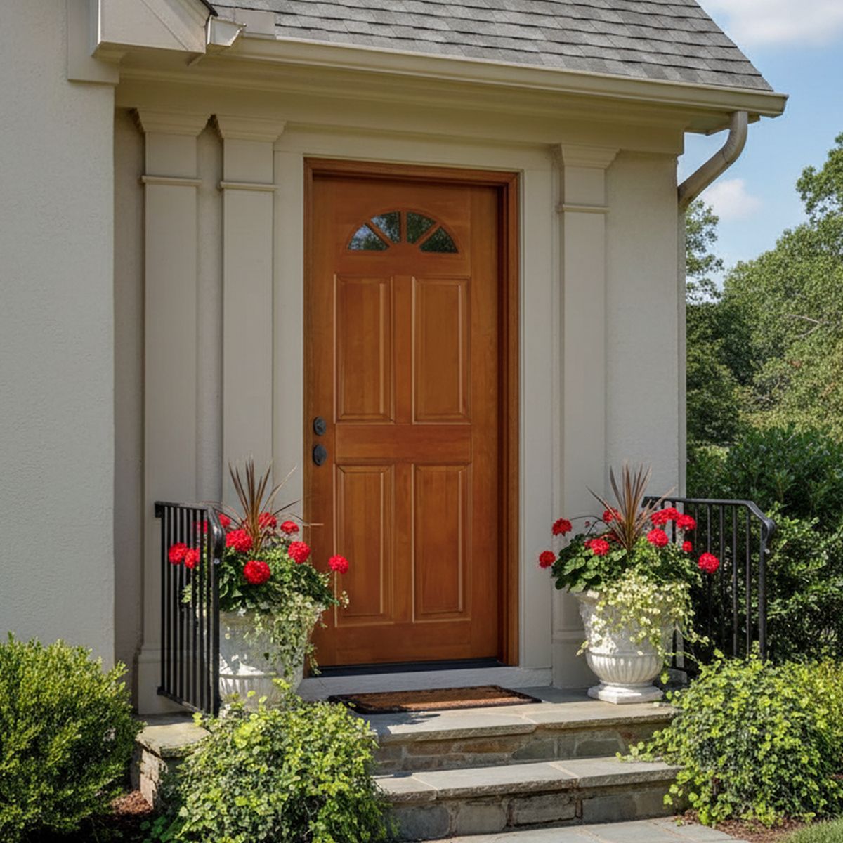 IGNISTERRA - Puerta Vidriada Sin Vidrio Madera de lenga Clásica Georgia Natural