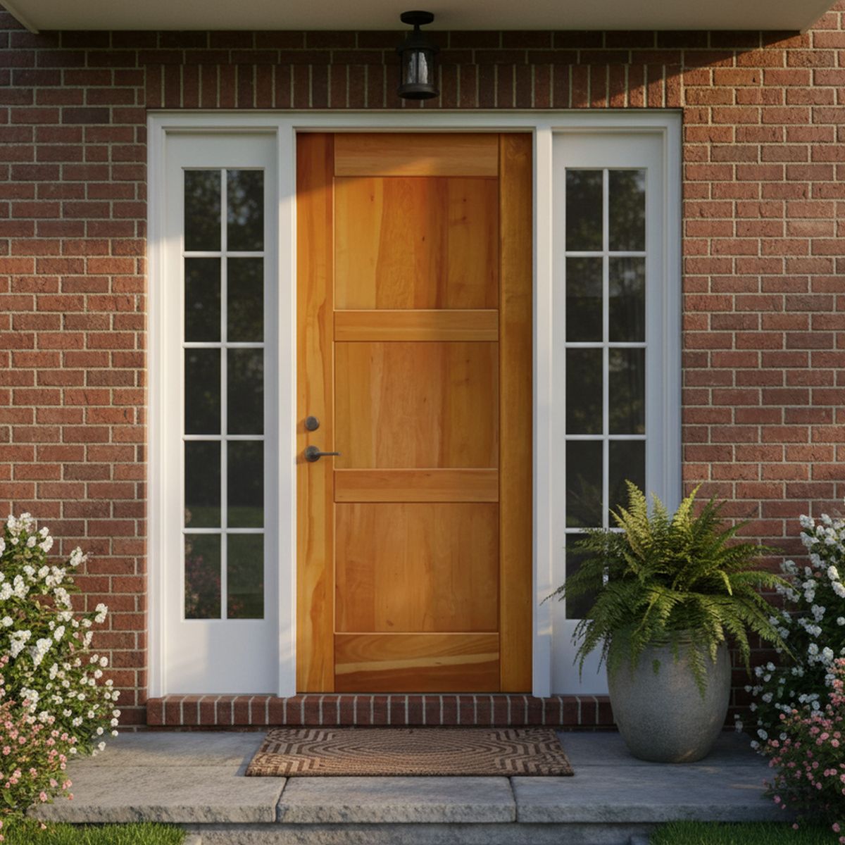 IGNISTERRA - Puerta Exterior Madera de lenga Campestre Genova Natural