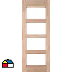 IGNISTERRA - Puerta Vidriada Sin Vidrio Madera de lenga Moderna Roma Natural