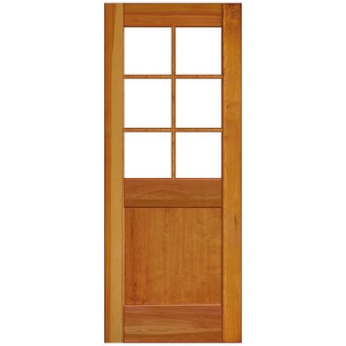 Puerta Vidriada Sin Vidrio Madera de lenga 90x200 cm Campestre Ancona Natural