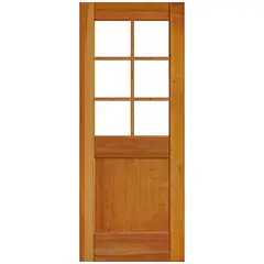 IGNISTERRA - Puerta Vidriada Sin Vidrio Madera de lenga Campestre Ancona Natural