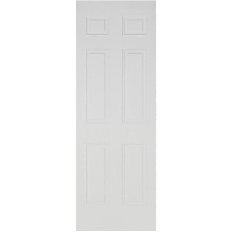 HOLZTEK - Puerta Bostonian Acero C/6 Paneles Blanco