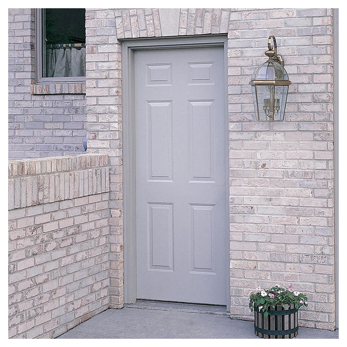 HOLZTEK - Puerta Bostonian Acero C/6 Paneles Blanco