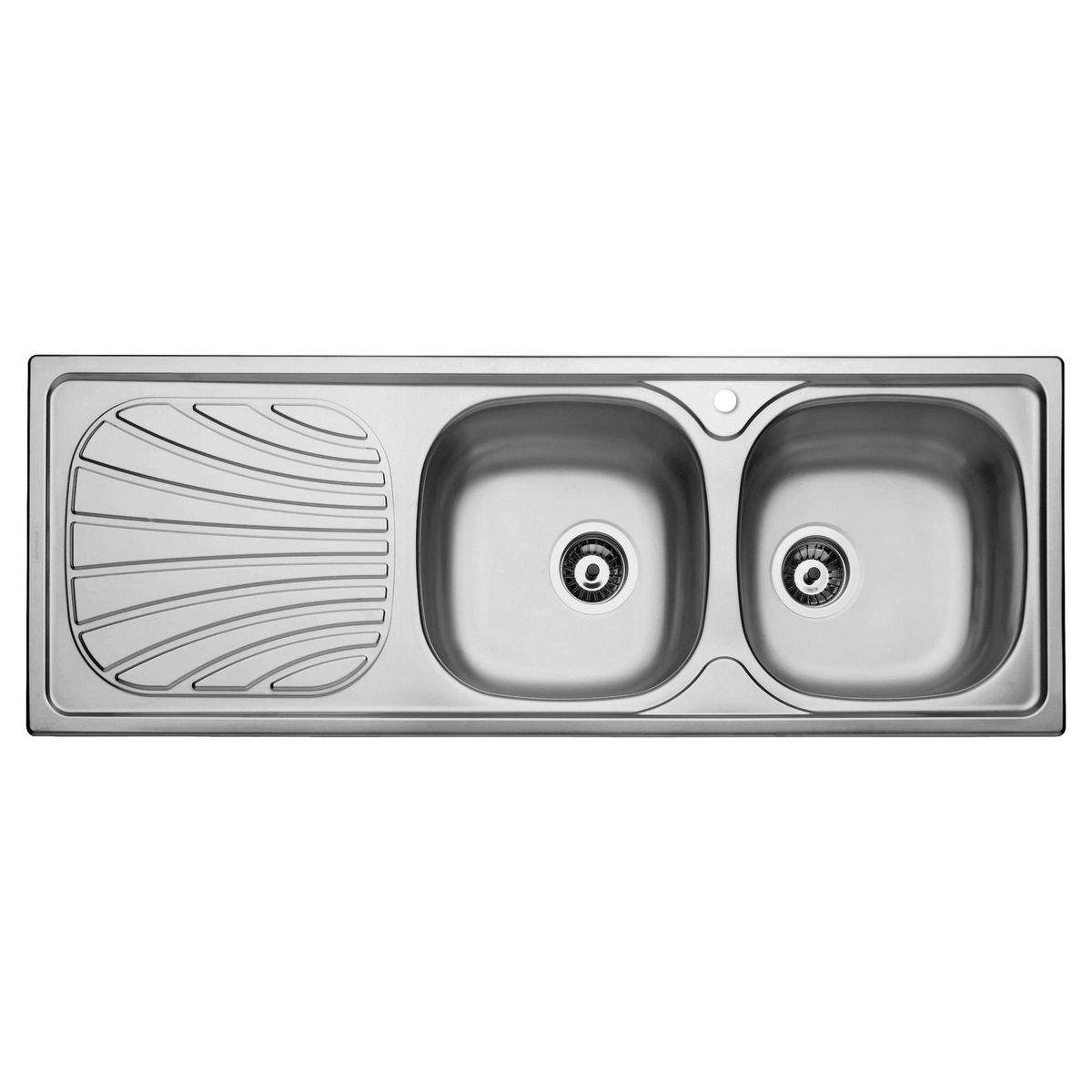 TRAMONTINA - Lavaplatos Empotrado 2 Cubeta(s) 43.5x15x123.5 cm Acero inoxidable