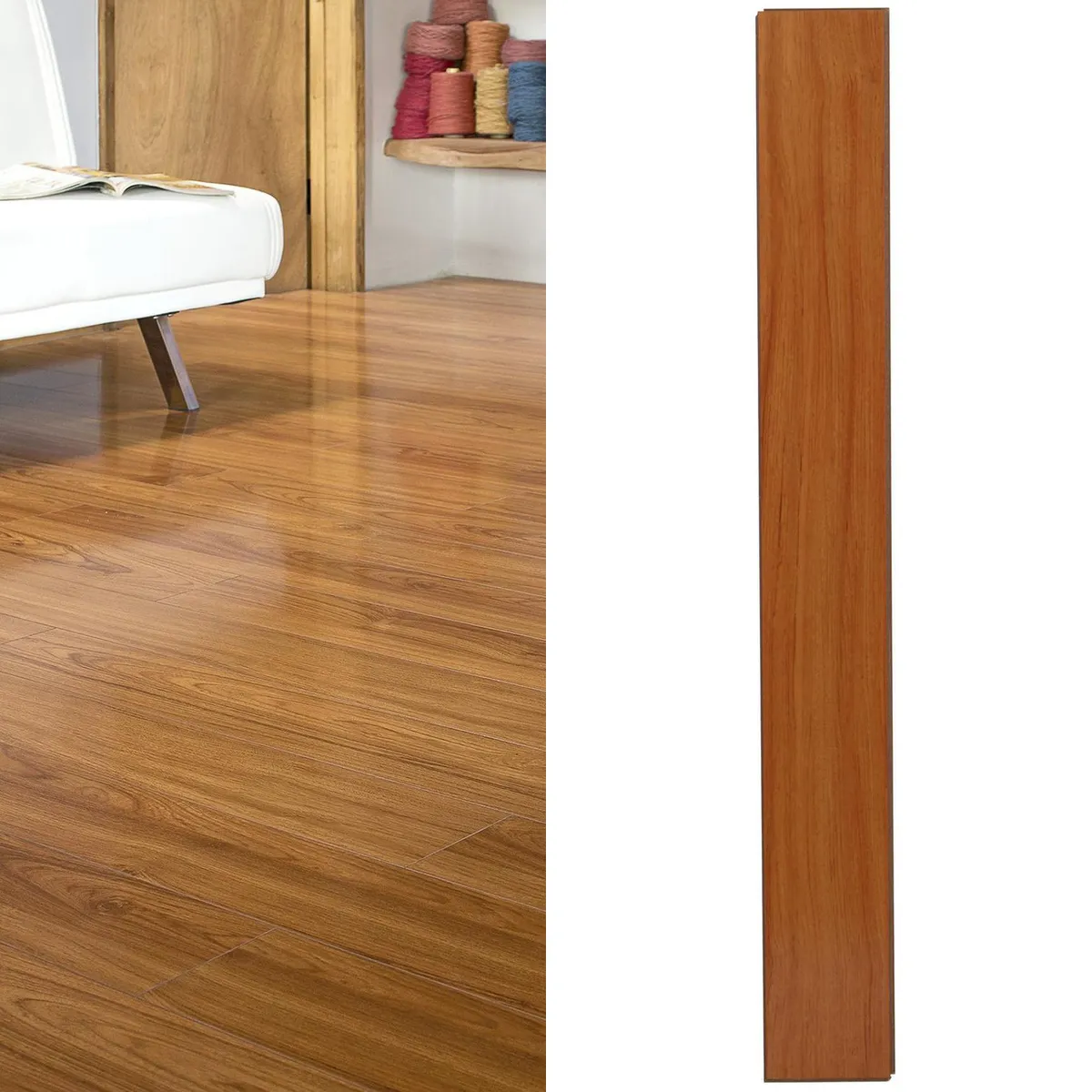 HOLZTEK - Piso Flotante 8 mm Amer Ash Café 2.58 m2