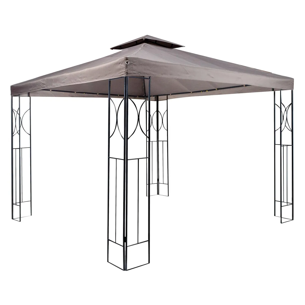 JUST HOME COLLECTION - Pérgola Panel Doble Tabaco Poliéster 300x300x275 cm