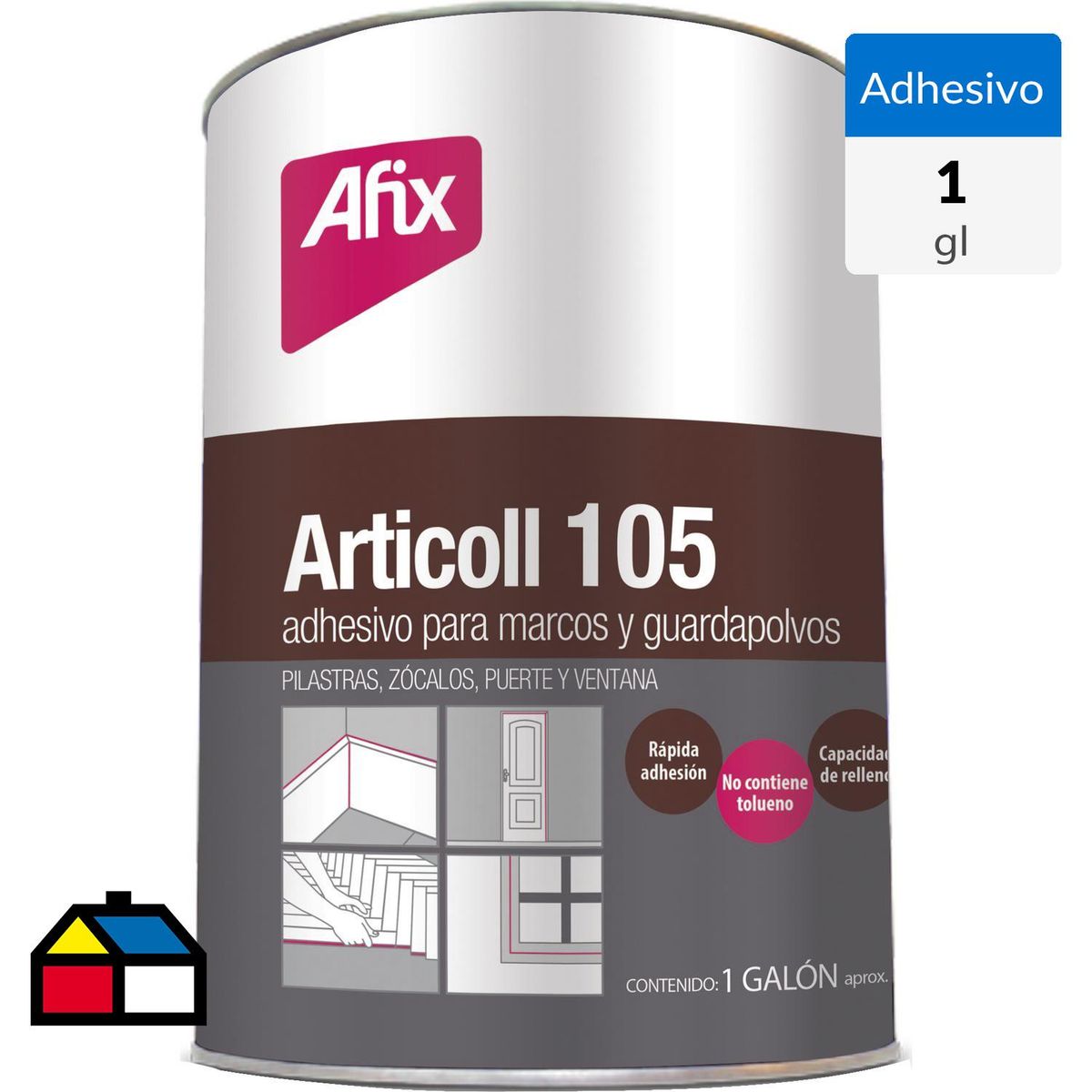ARTIQUIM - Adhesivo para marcos y guardapolvos 1 gl