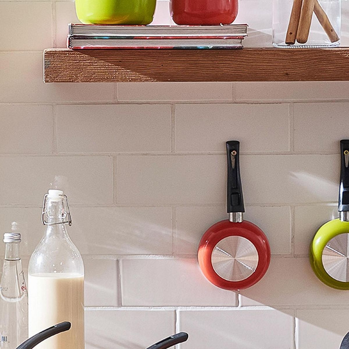 CASA BONITA -  Sartén 12 cm Aluminio/Baquelita Naranjo/Rojo/Azul