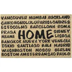 JUST HOME COLLECTION - Limpiapiés Ciudades 45x75 cm Café/negro