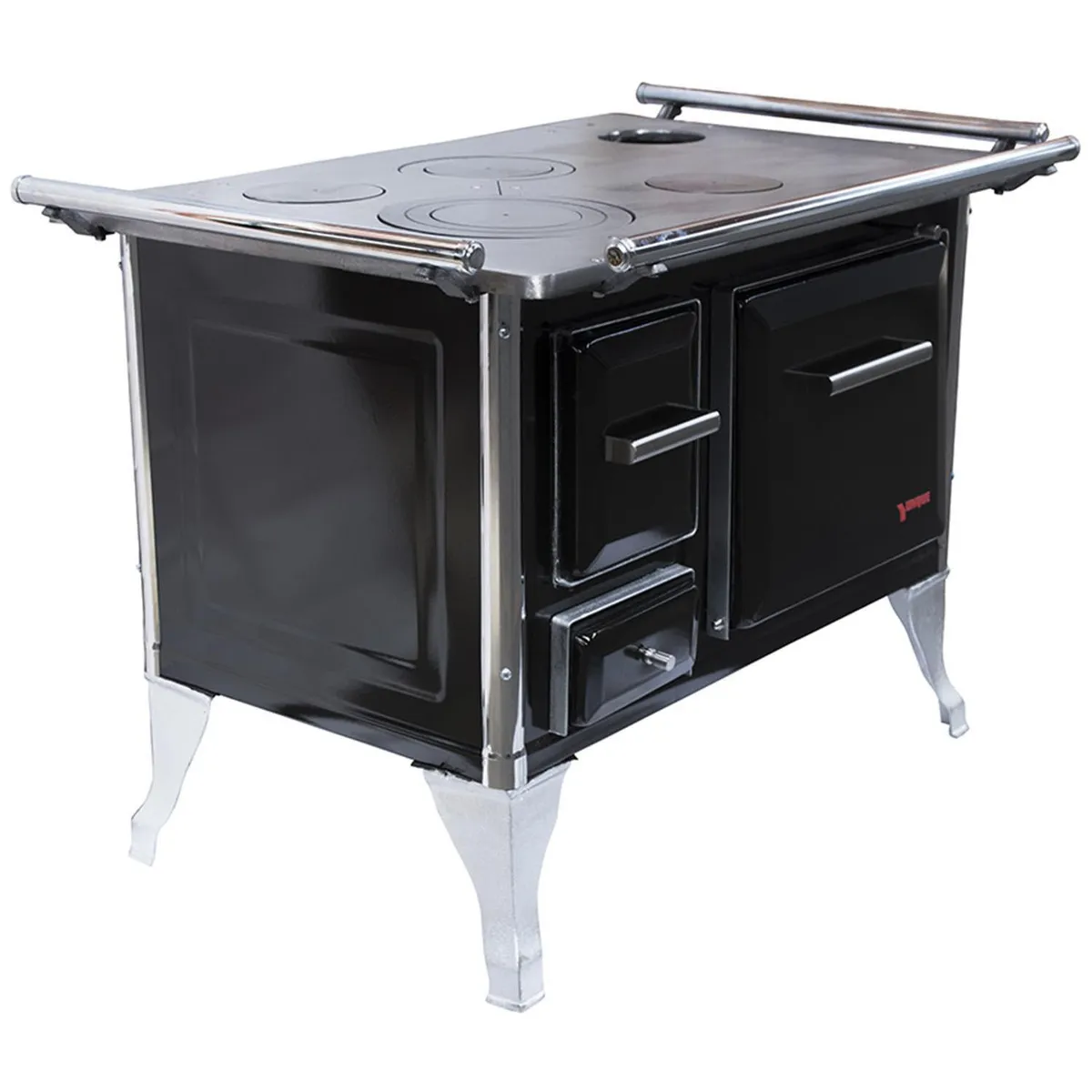 YUNQUE - Cocina a Leña 4 Platos Negra COC-006-612