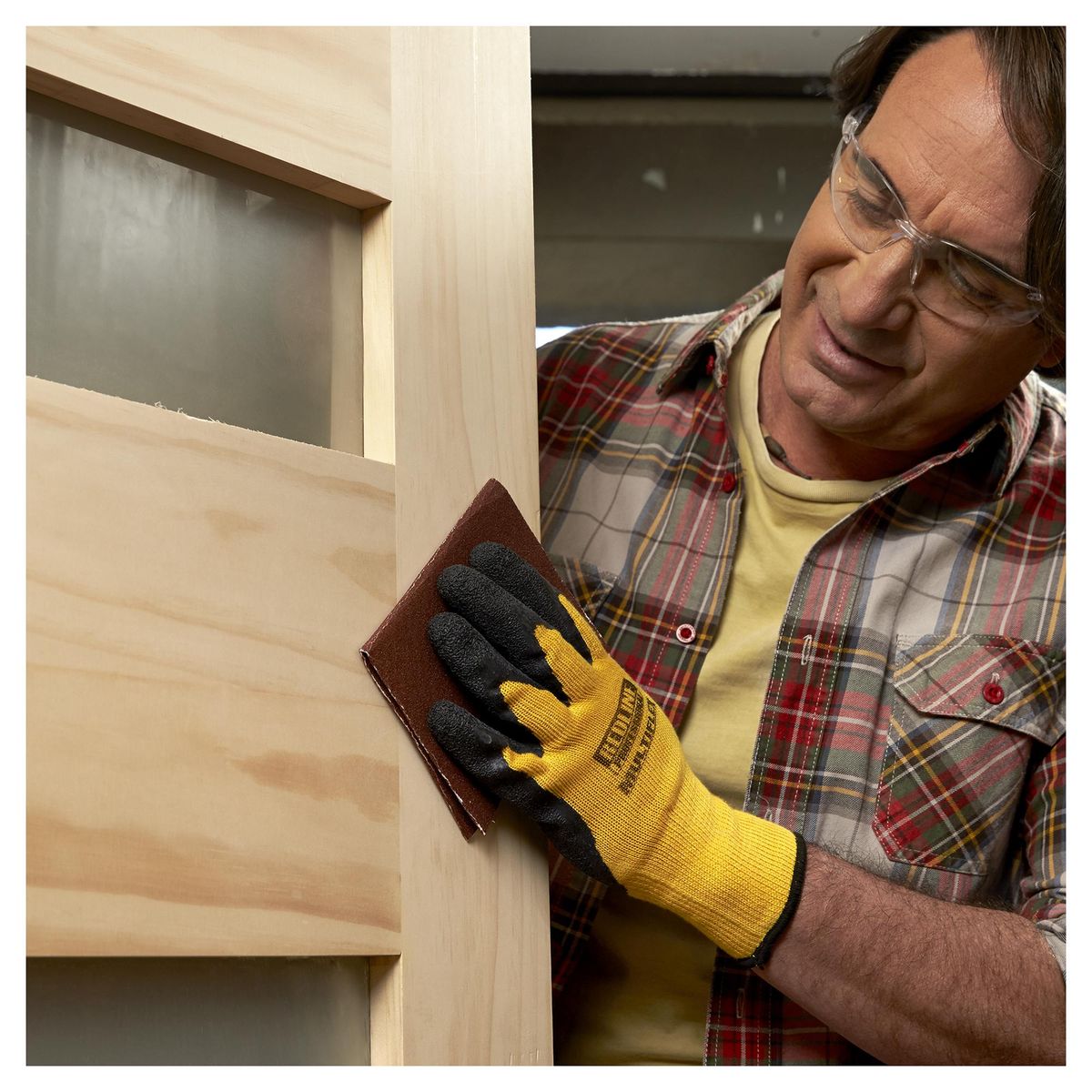 REDLINE - Guantes Pack 6 Pares Multiflex de Látex Talla única Amarillo/Negro