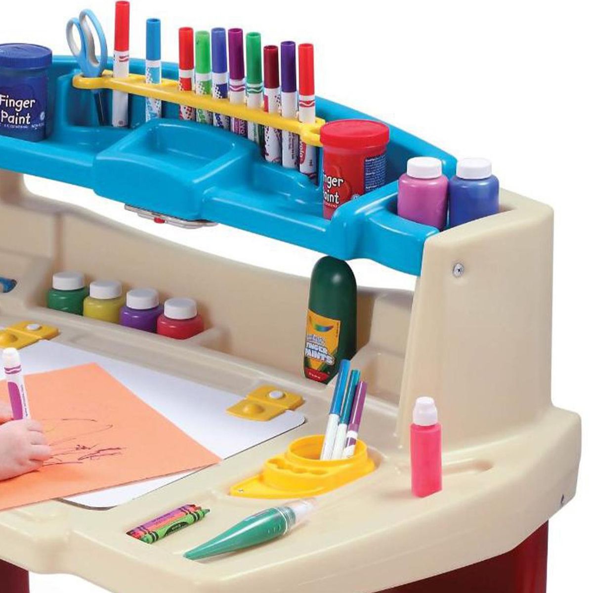 STEP 2 - Mesa de trabajo Infantil 86.3x51x80 cm Beige/Rojo Desde 3 años