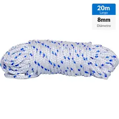 FIXSER - Cuerda de polipropileno torcido 8mm x 20 m