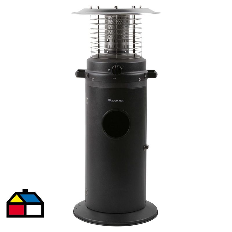 COMBI - Estufa para Interior y Exterior a Gas Licuado Acero Negro