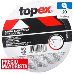 TOPEX - Cinta aisladora eléctrica 19 mm 20 m