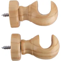 Set De Soportes Para Barra De Cortina 19 Mm 2 Unidades Natural