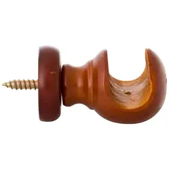 JUST HOME COLLECTION - Set de soportes para barra de cortina 19 mm 2 unidades chocolate