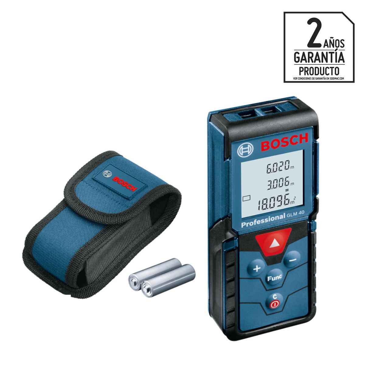 BOSCH - Medidor láser Bosch GLM 40 alcance 40 metros con estuche