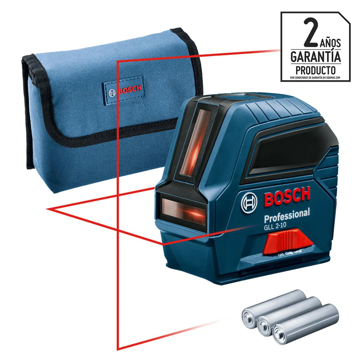 BOSCH - Nivel láser rojo 2 lineas 10m