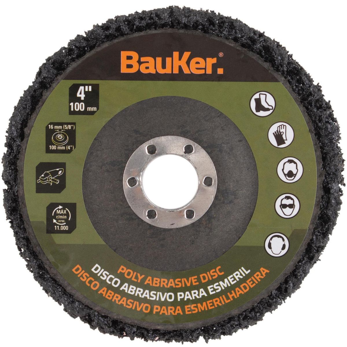 BAUKER - Grata abrasiva 100 mm acero