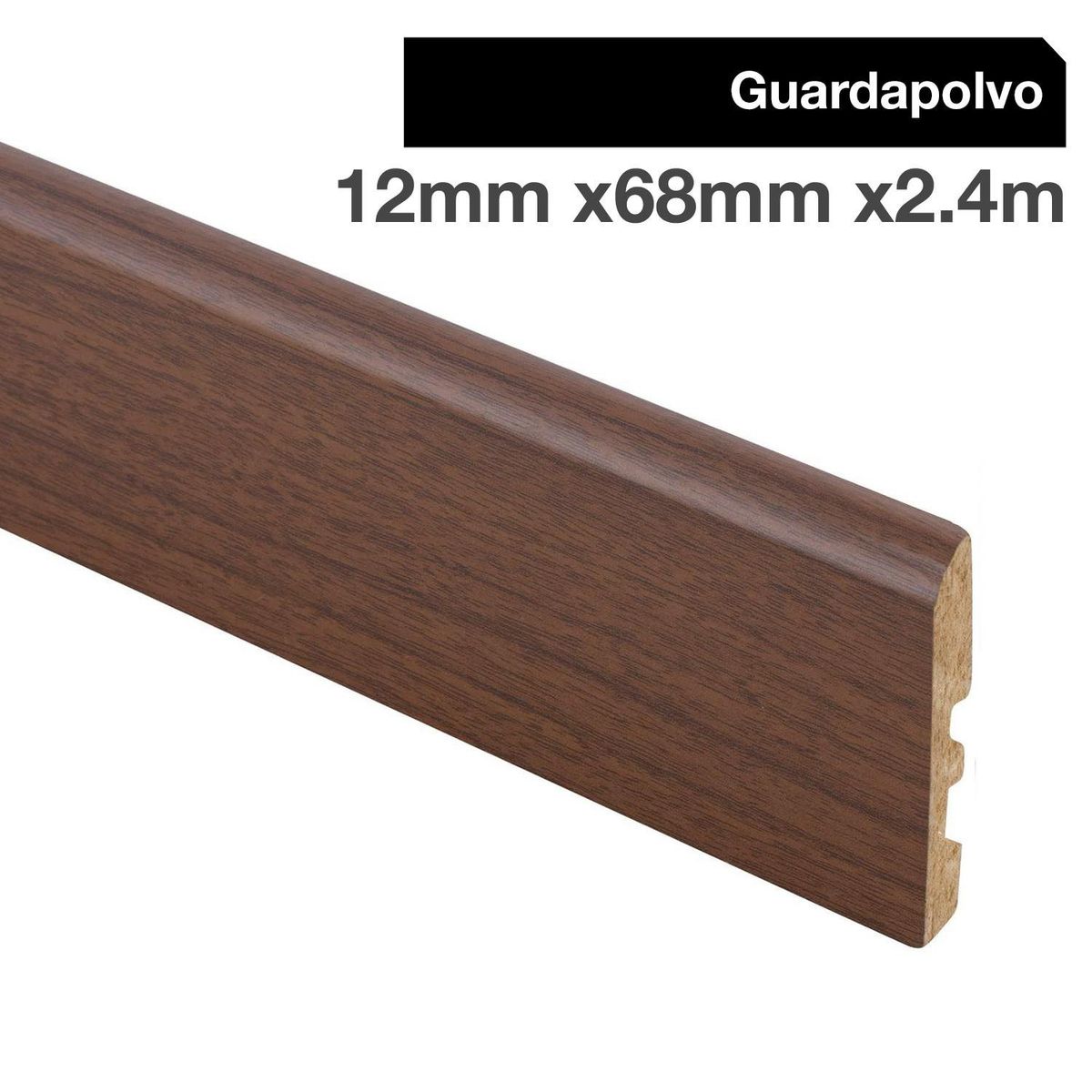 HOLZTEK - Guardapolvo MDF Nogal 12 mm 6.8x240 cm