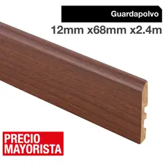 HOLZTEK - Guardapolvo MDF Nogal 12 mm 6.8x240 cm