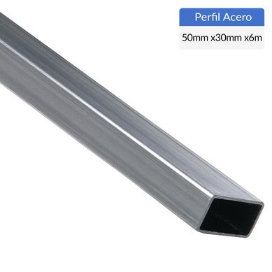 Perfil Rectangular Acero 50x3 mm 6 m