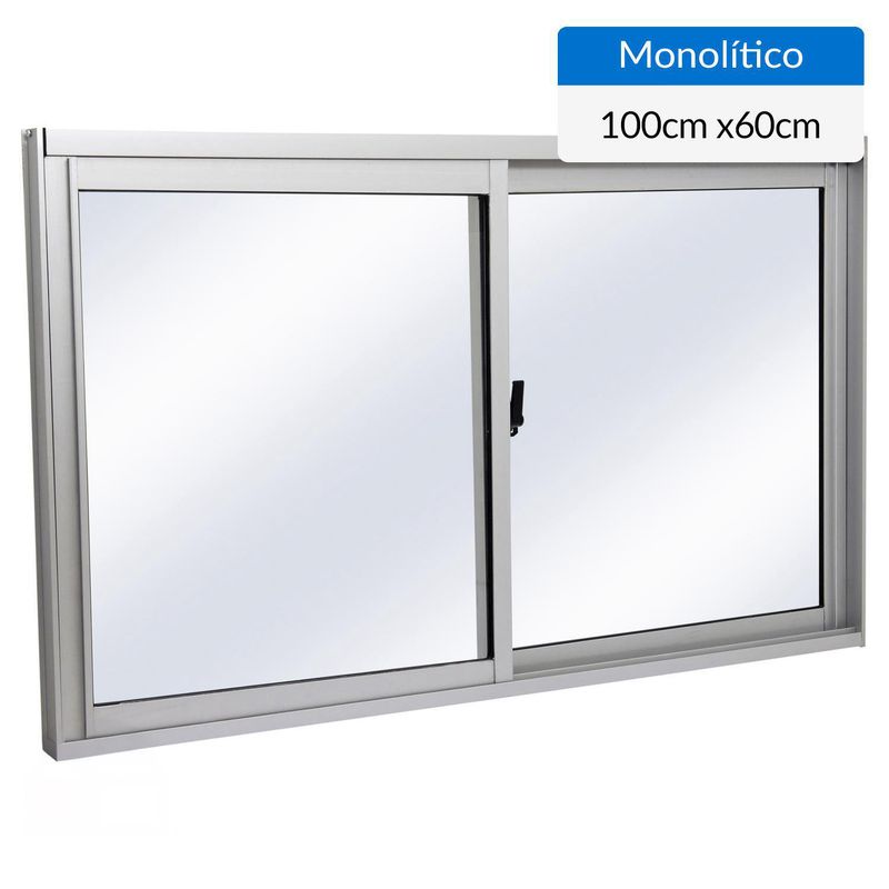 WINTEC - Ventana aluminio 100x60 cm monolítico mate corredera
