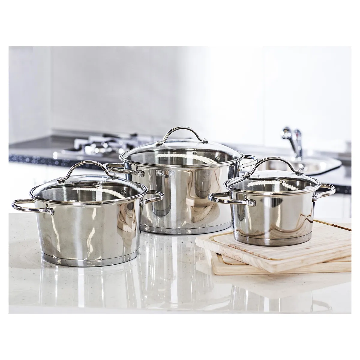 JUST HOME COLLECTION - Olla de Acero inoxidable 16 cm 1,6 Lts