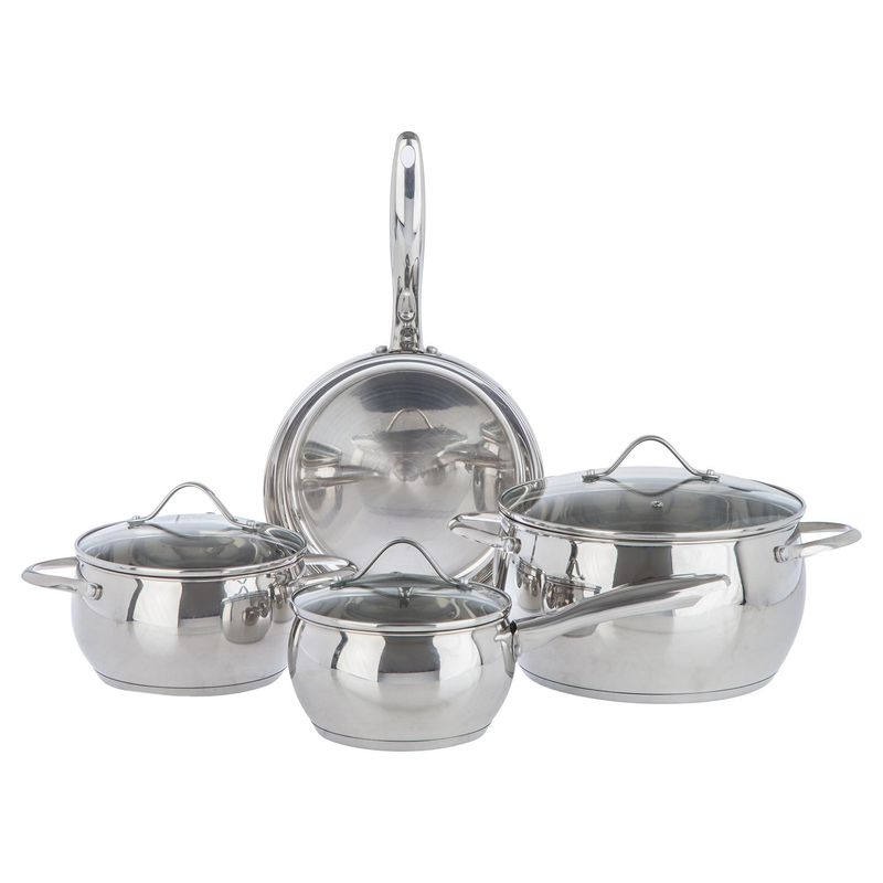 JUST HOME COLLECTION - Batería de Cocina 7 Piezas Acero