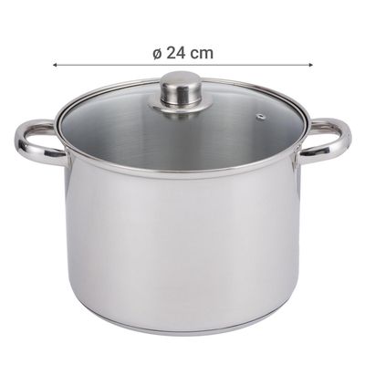 Imagen 2 del producto Olla con Colador de Acero inoxidable 24 cm 8 l Plateado