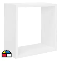 CASA BONITA - Cubo infantil MDF 24x24x11,7 cm blanco