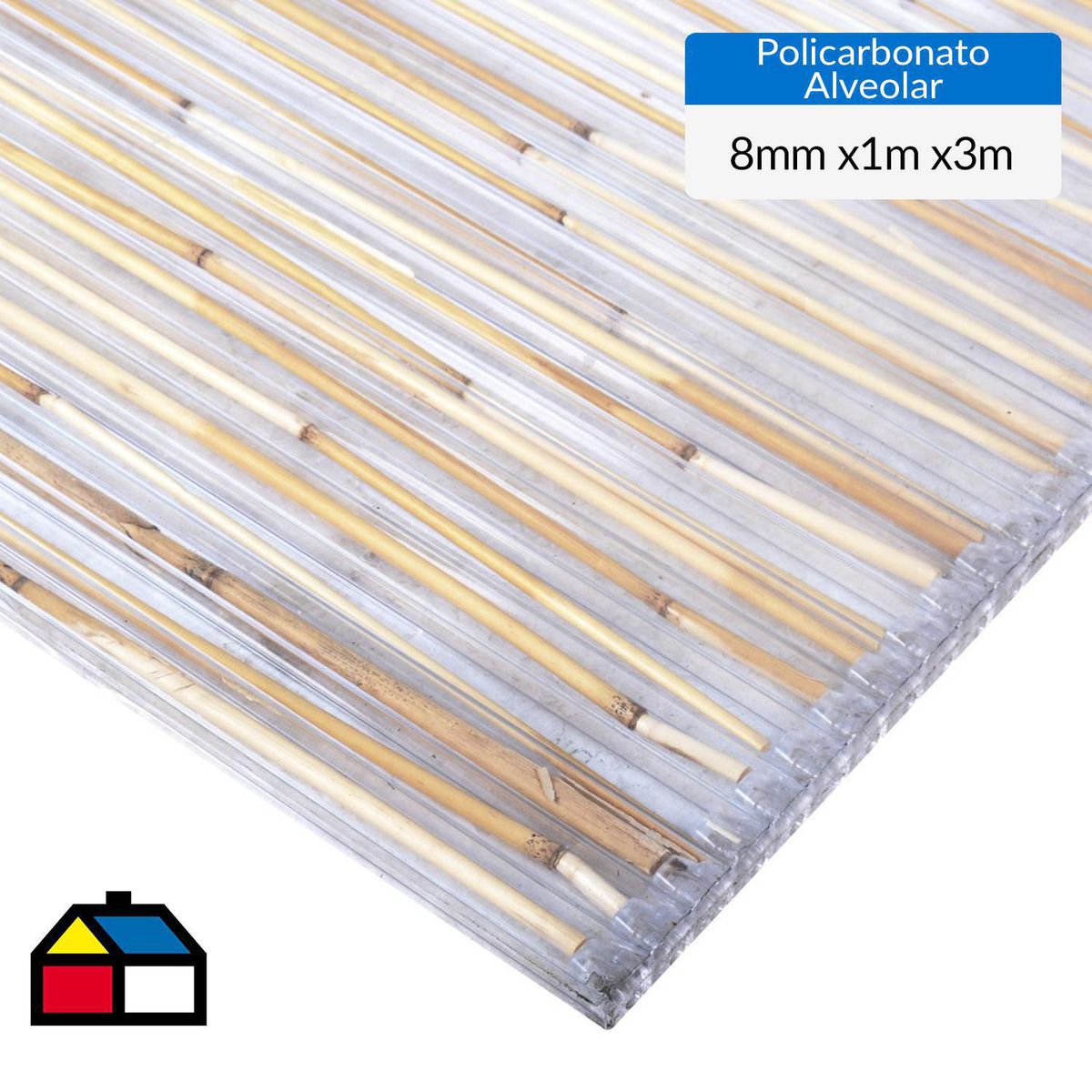 DVP - Plancha Polibambú Alveolar 8 mm 100x300 cm Polibambú