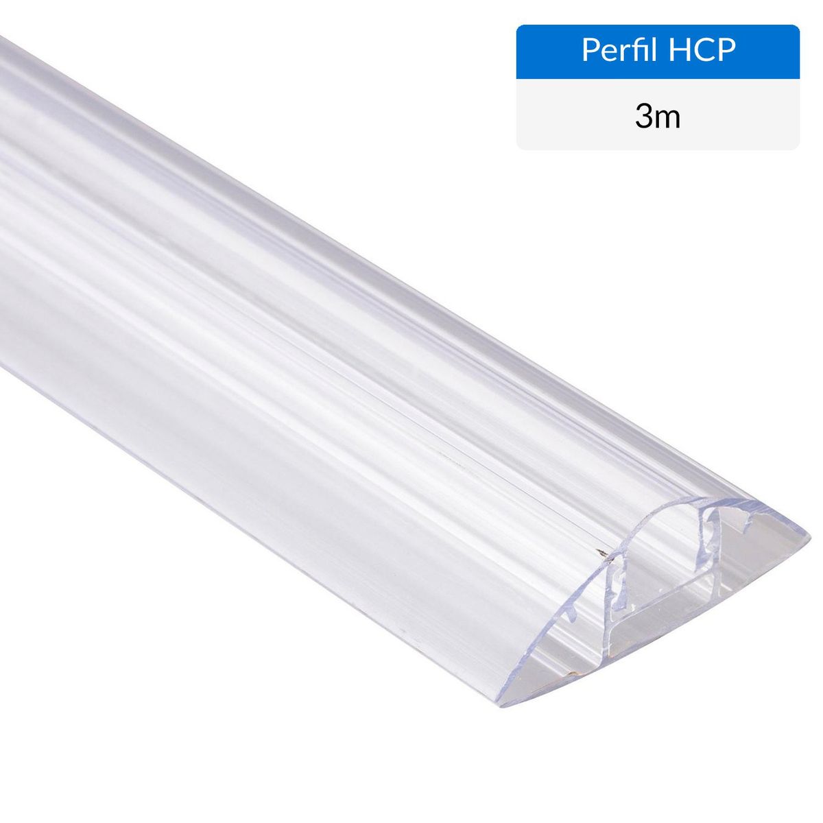 DVP - Perfil HCP Clip 4-6-8-10 mm 3M Base y Tapa Transparente