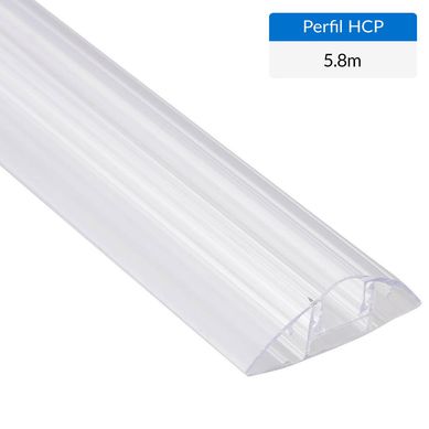 Perfil HCP  5.80 m  Policarbonato Poli Bamb transparente