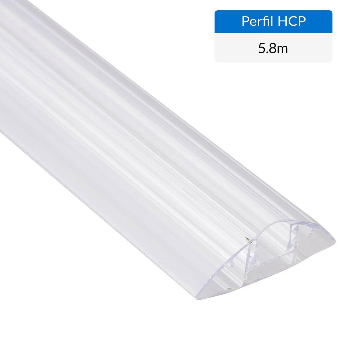 DVP - Perfil HCP Clip 4-6-8-10 mm 5,8 m Base y Tapa Transparente