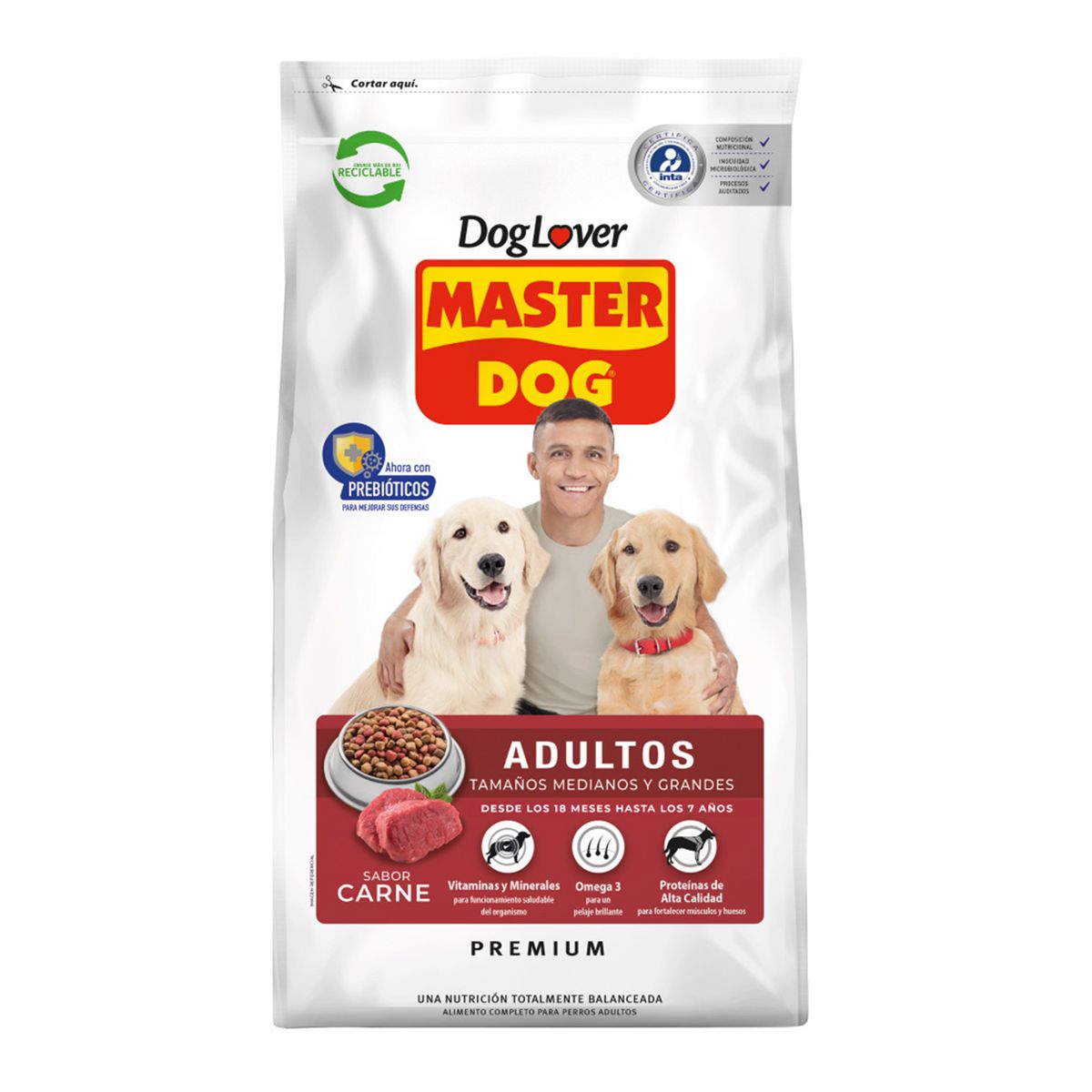 MASTER DOG - Alimento Seco para Perro Adulto Carne, arroz y vegetales 9 kg