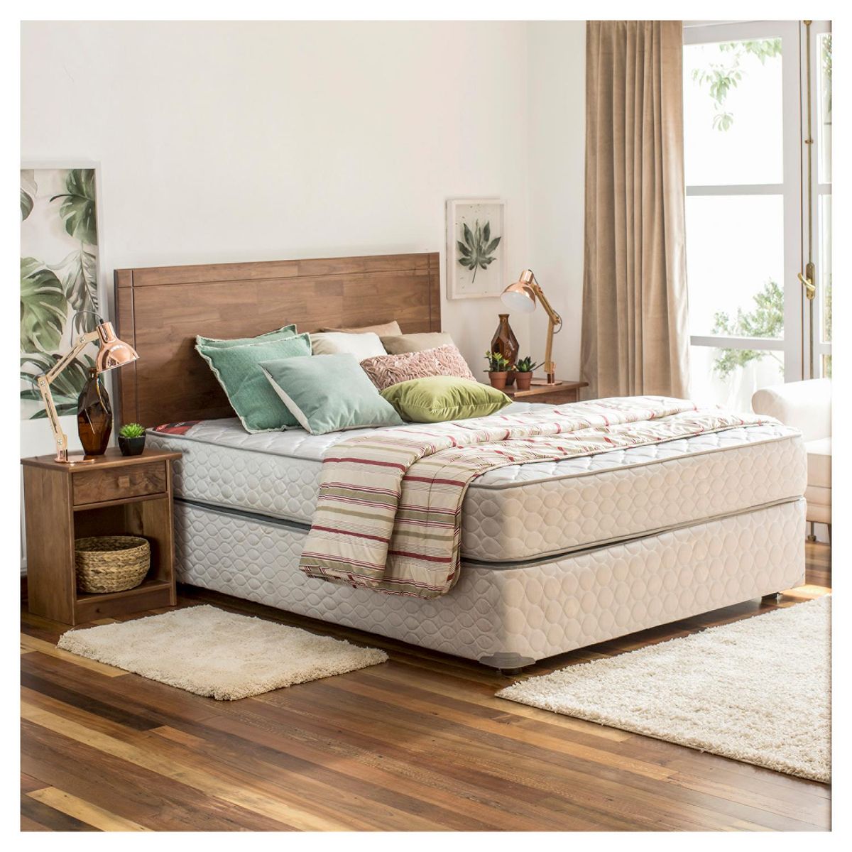 JUST HOME COLLECTION - Alfombra Shaggy 60x115 cm Poliéster Beige