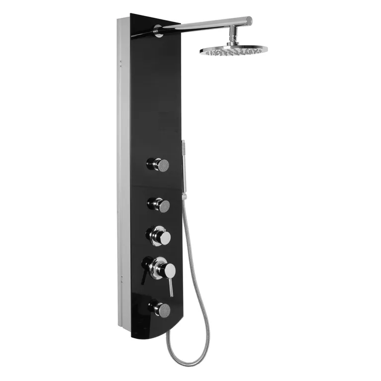 Columna para ducha 120x24 cm negro
