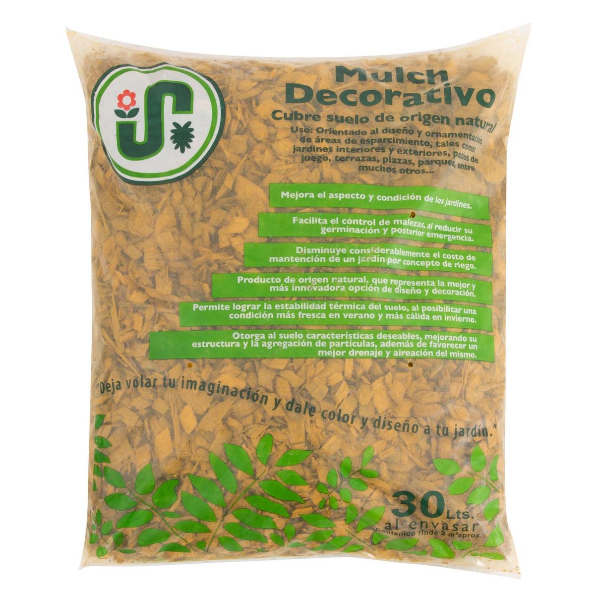 COMERCIALIZADORA VH - Mulch decorativo saco 30 litros amarillo