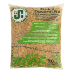 VIVEROS HIJUELAS - Mulch decorativo saco 30 litros amarillo