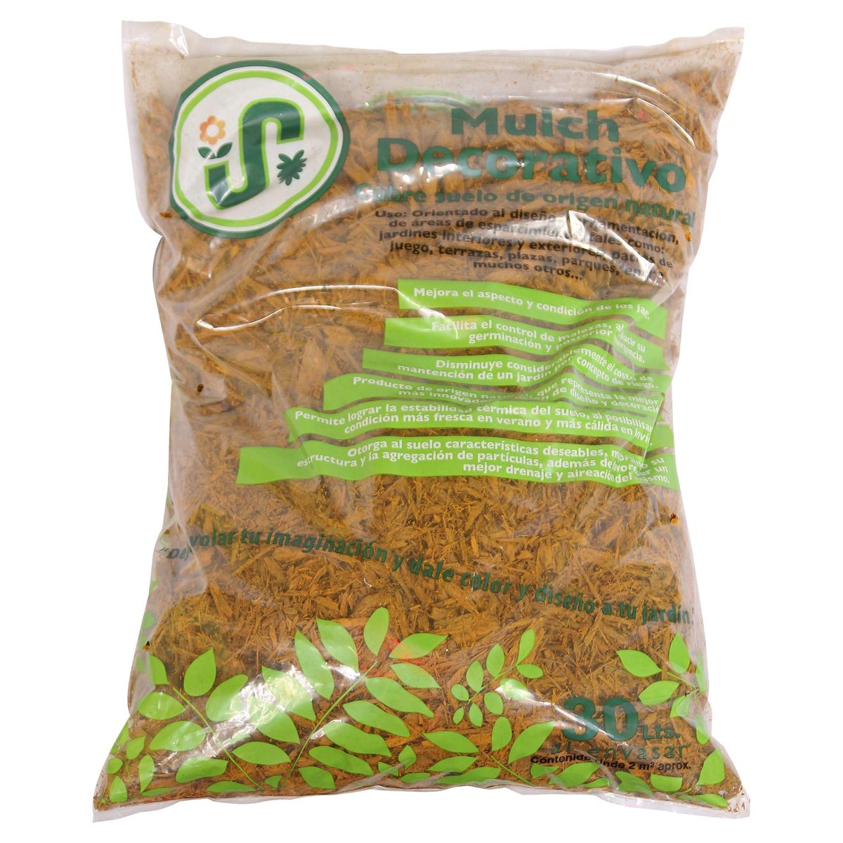 COMERCIALIZADORA VH - Mulch decorativo saco 30 litros amarillo