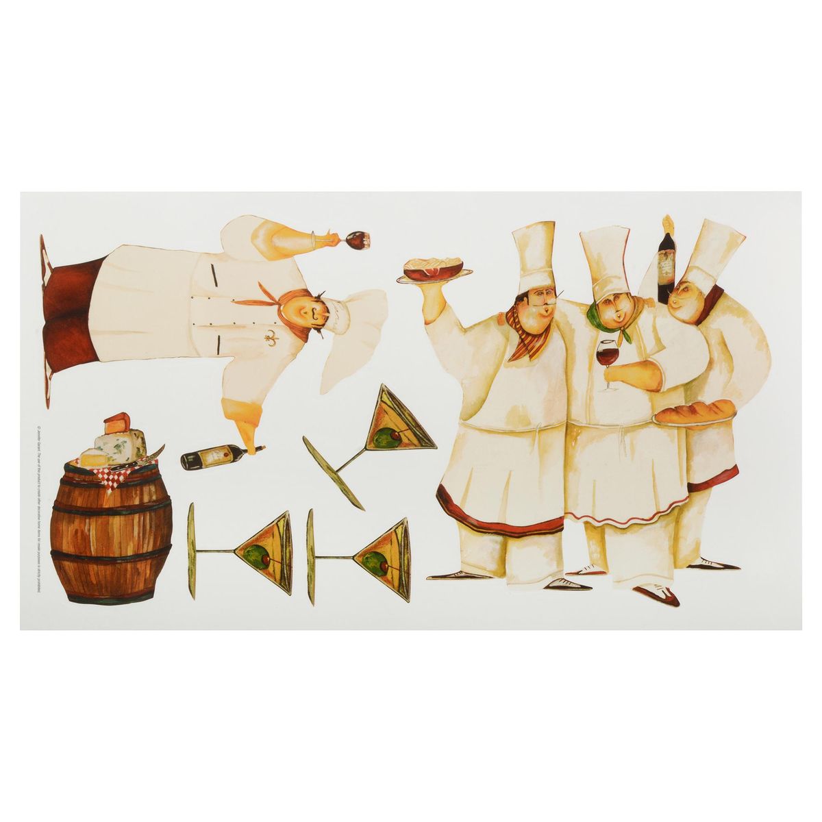 ROOMMATES - Sticker decorativo cocineros 15 unidades