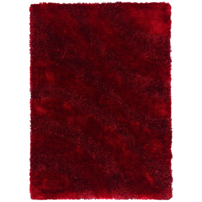 JUST HOME COLLECTION - Alfombra Shaggy Ondas 120x170 cm Poliéster Rojo