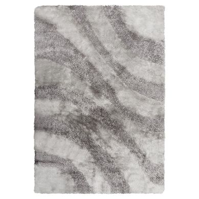 Alfombra shaggy ondas 120x170 cm gris
