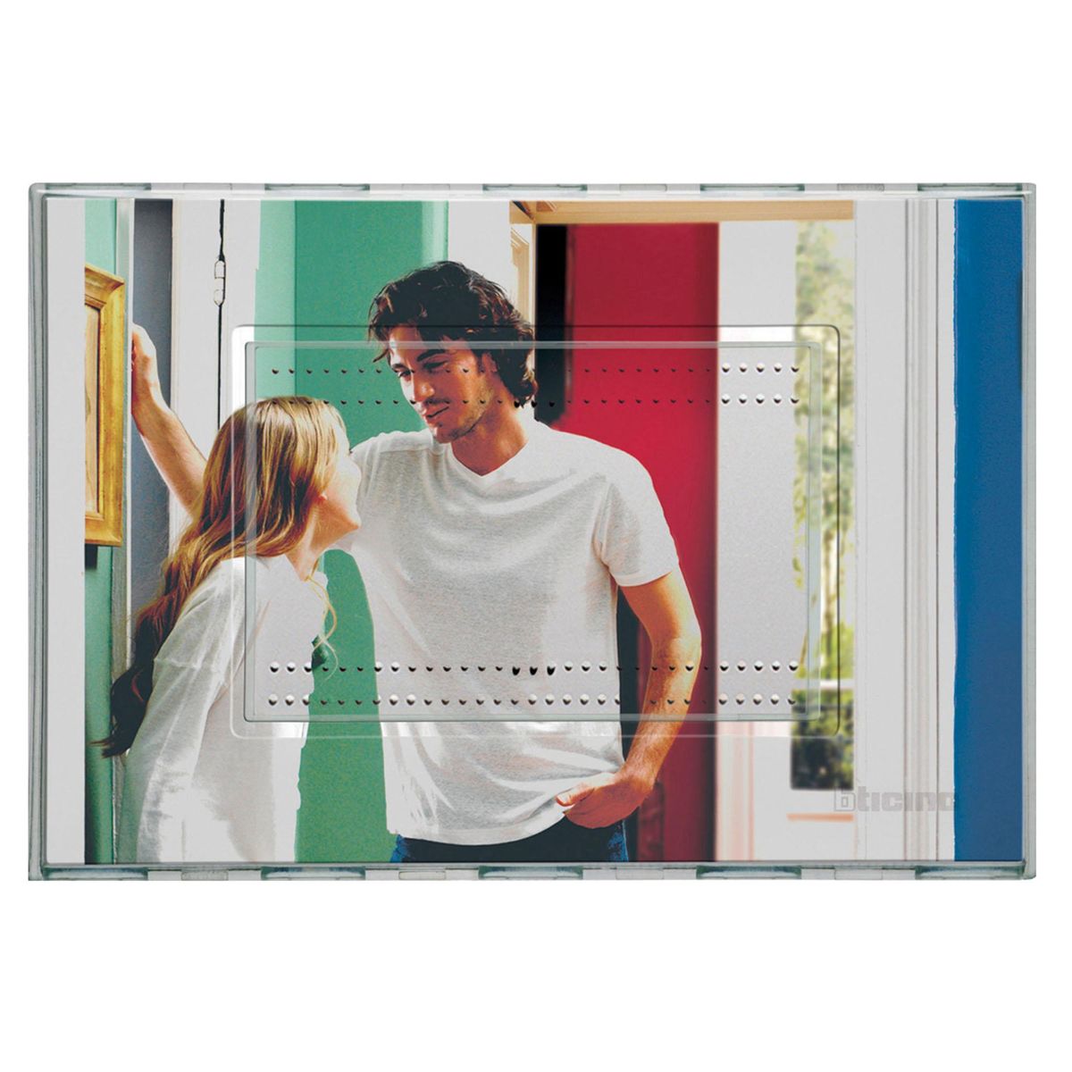 BTICINO - Placa 3 Módulos Niebla Londinense