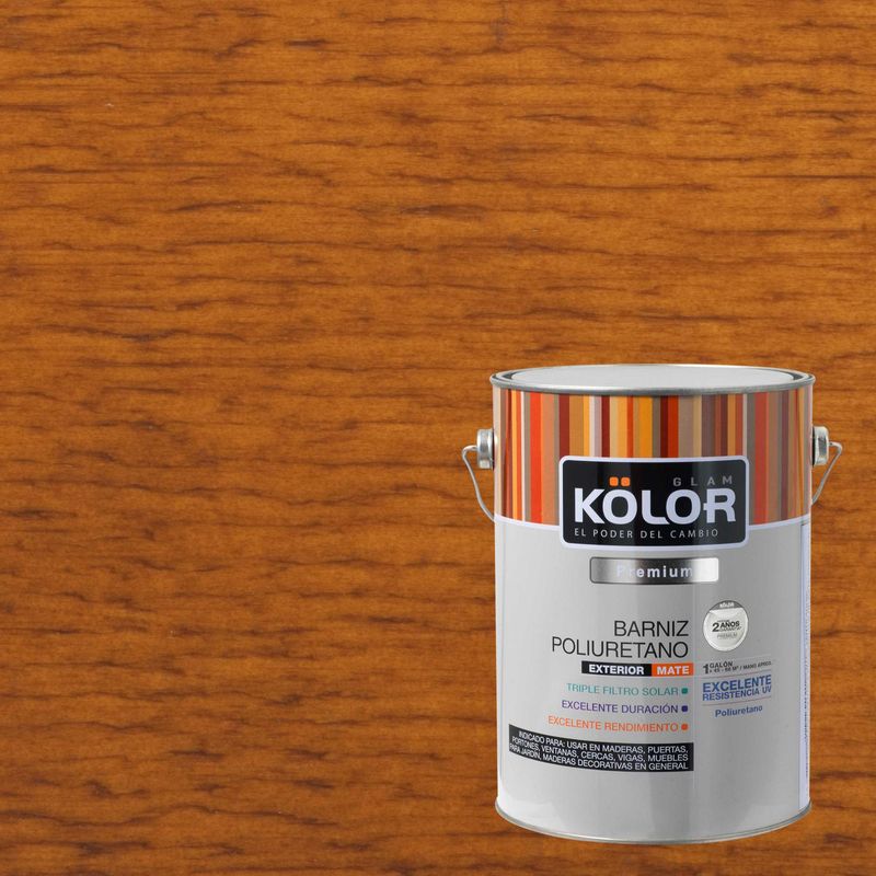 KOLOR - Barniz Poliuretano Mate 1 galón(es) Roble