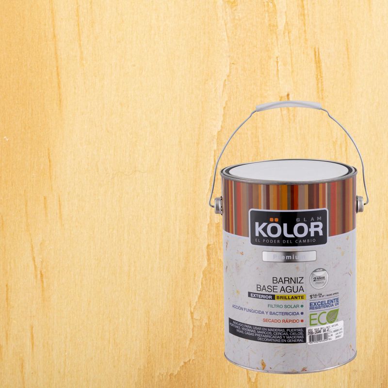 KOLOR - Barniz a Base de Agua Brillante 1 galón(es) Natural