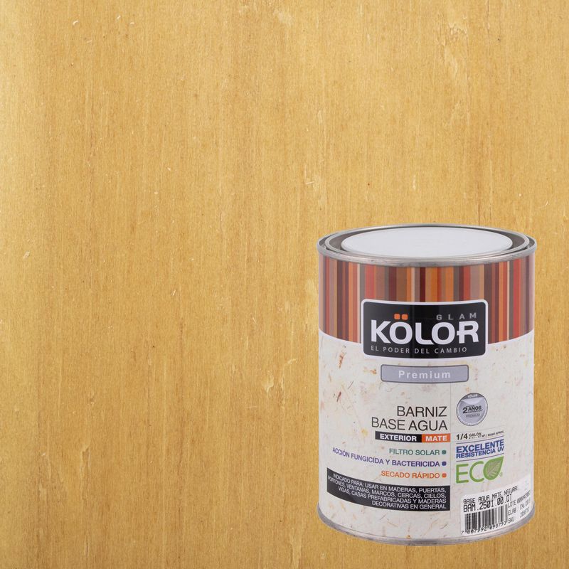 KOLOR - Barniz a Base de Agua Mate 0.25 galón(es) Natural
