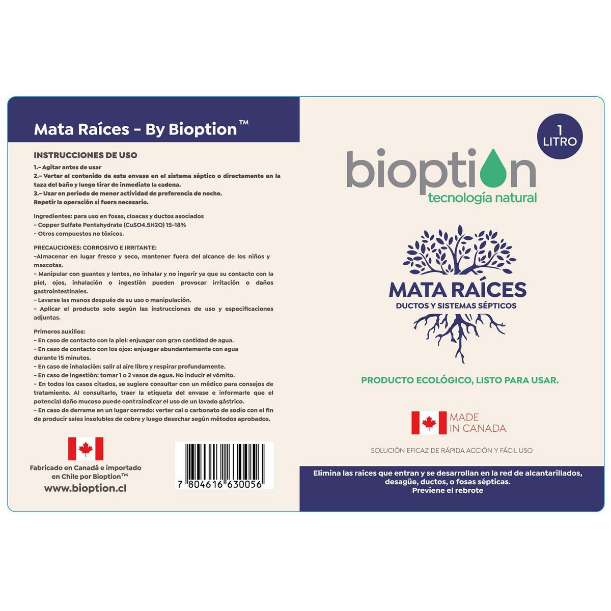 BIOPTION - Raicida botella 1 l